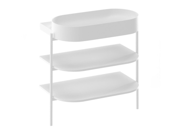 Ravak Umyvadlo Yard 80, s otvorem pro baterii, bez přepadu, černá matná