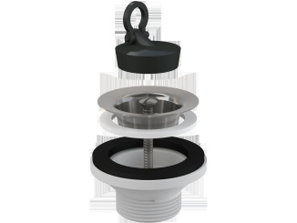 Technická sanita –  Alcadrain Umyvadlová výpusť 5/4", nerez mřížka,   A31