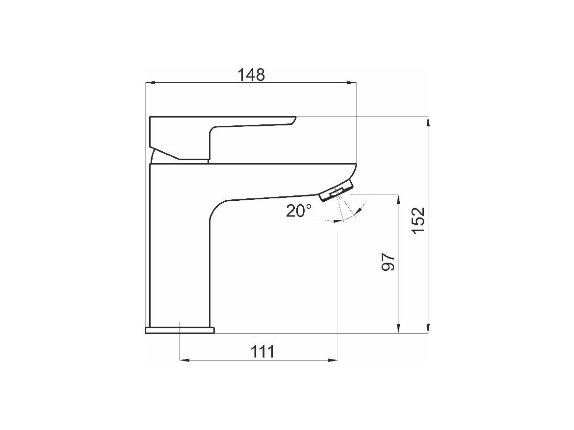 Novaservis Bidetová/Umyvadlová baterie Metalia 58, chrom, stojánková, bez výpusti,  58015,0