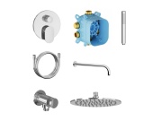 Ravak SG 090.10WHM Sprchový podomítkový set, bílá matná