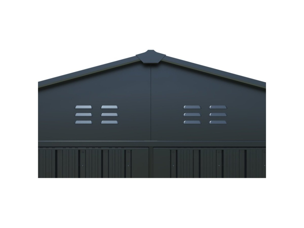 Kovová garáž 3 x 6 m se sedlovou střechou Antracit Riwall PRO RMCG 20x10 Anthracite