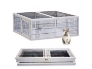 Scobax Dřevěný výběh pro králíky - bílý XL