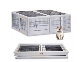 Výbehy –  Scobax Dřevěný výběh pro králíky - bílý XL