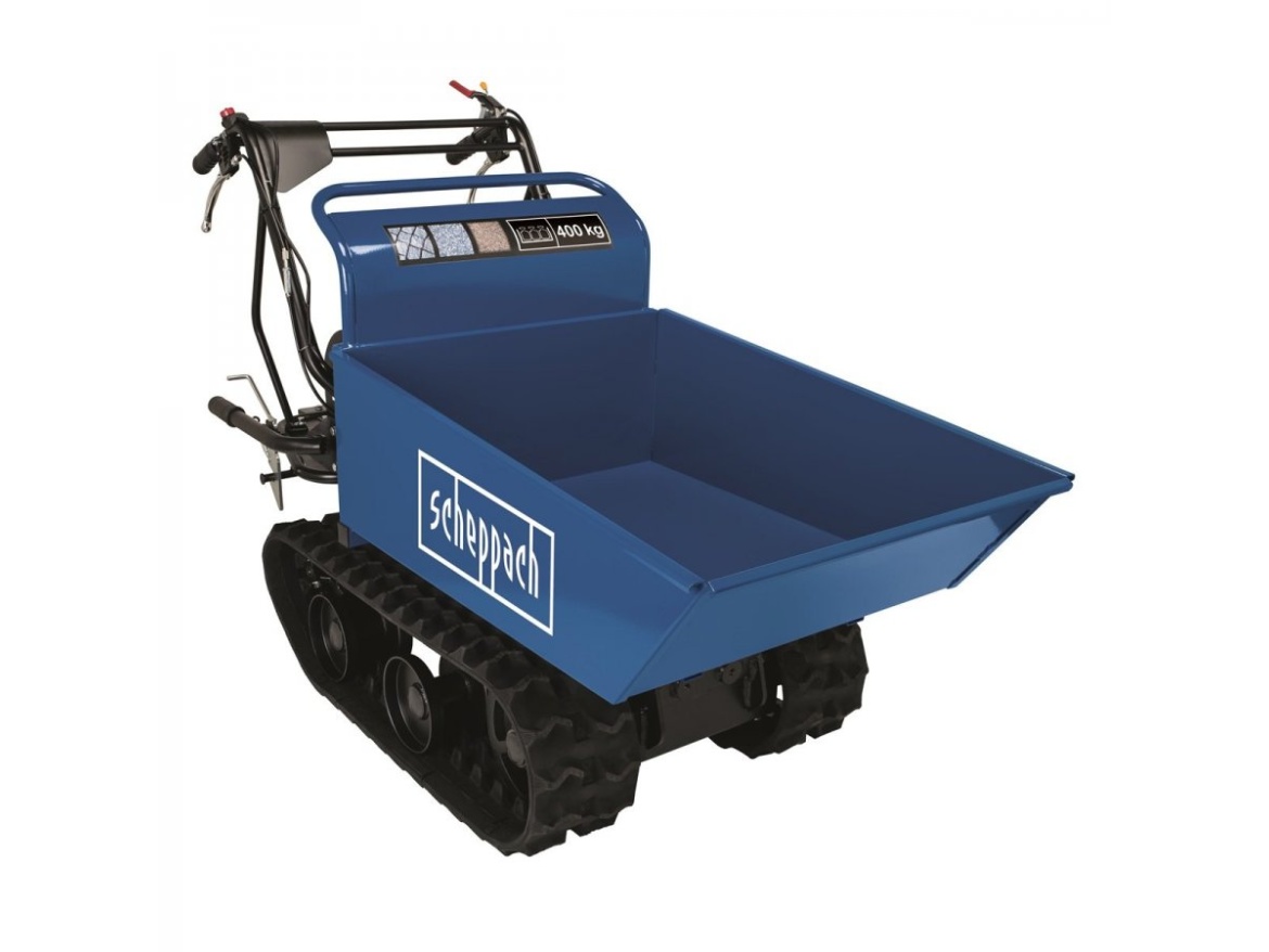 Pásový přepravník 400 kg s mechanickým sklápěním korby Scheppach DP 4500