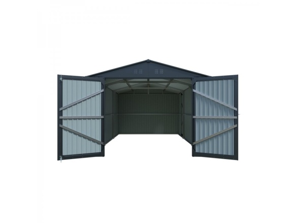 Kovová garáž 3 x 6 m se sedlovou střechou Antracit Riwall PRO RMCG 20x10 Anthracite