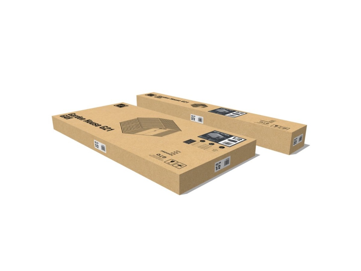 Plechový zahradní domek G21 GAH 1300 - 340 x 382 cm, antracitový