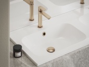 Ravak Umývadlová pileta ClickClack/pevná, Gold Brushed