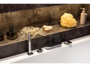 Ravak CR 025.00CR Vaňová 4-otvorová batéria so sprchovým setom, vodopád, chróm