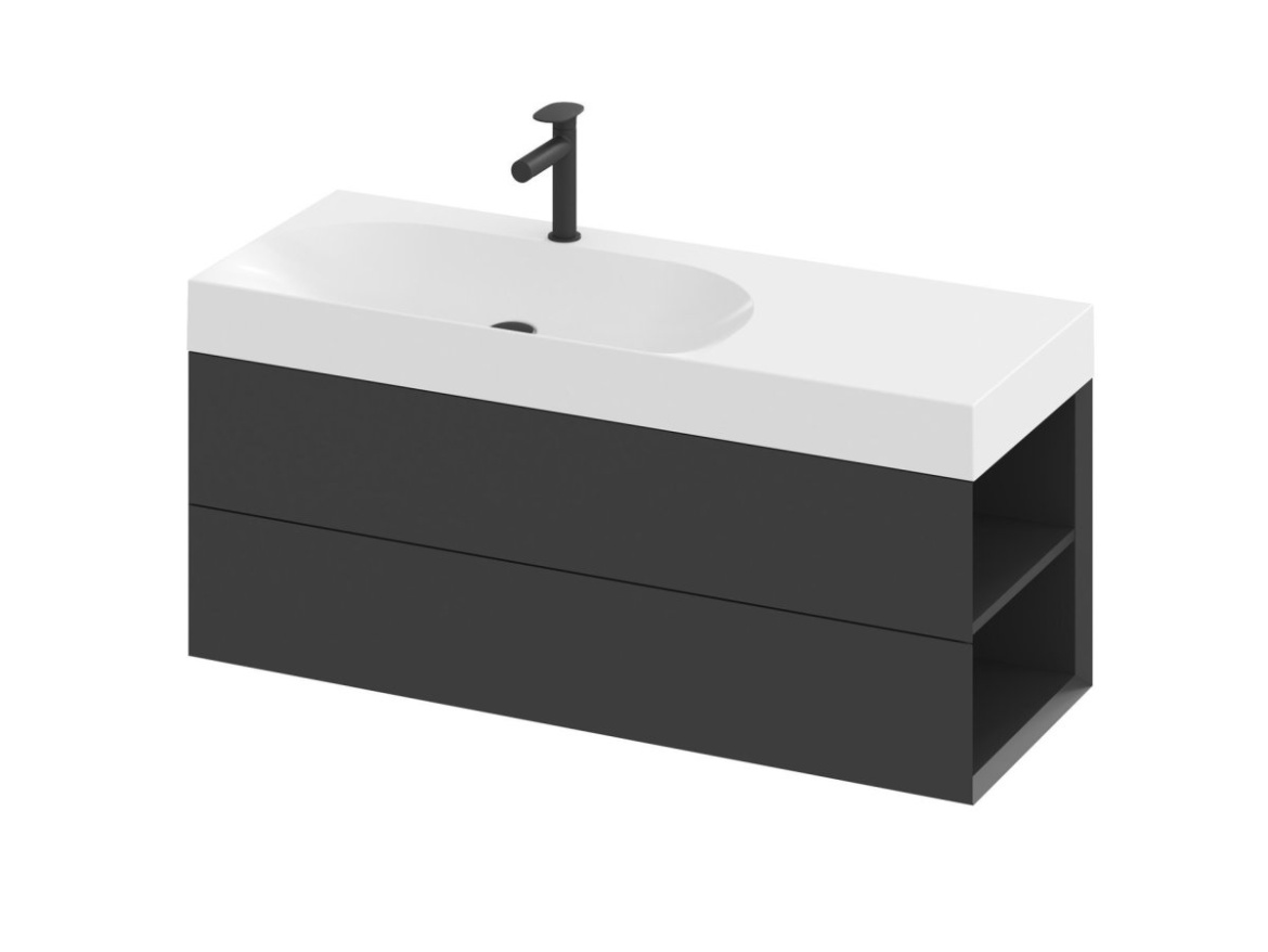 Ravak SD Lite 120 P skříňka pod umyvadlo černá matná