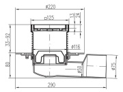 Vpusť Chuděj Neptun PVBU 50/75 (univerzální)