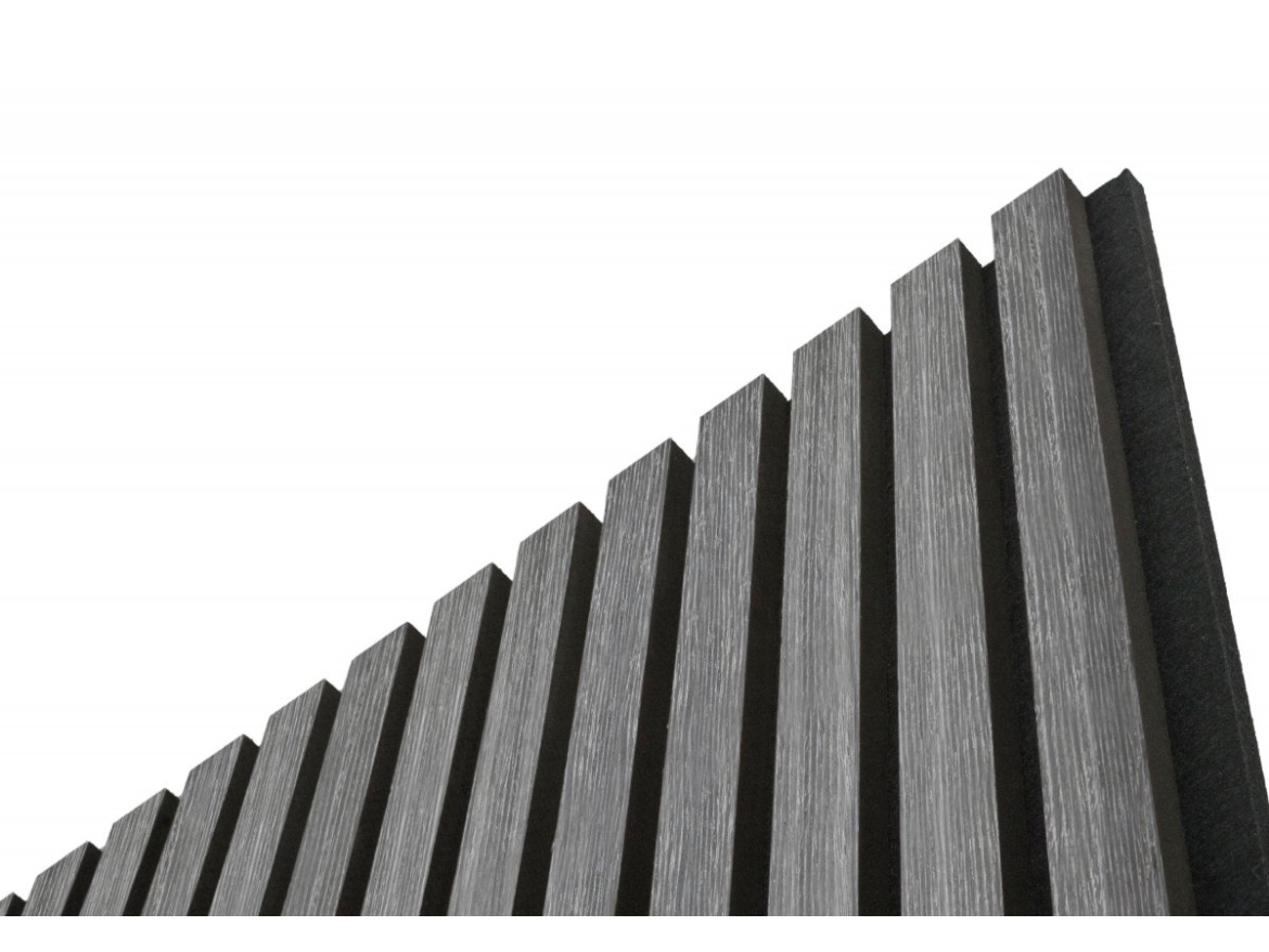 G21 Akustický panel  270x60,5x2,1 cm, tmavě šedý dub