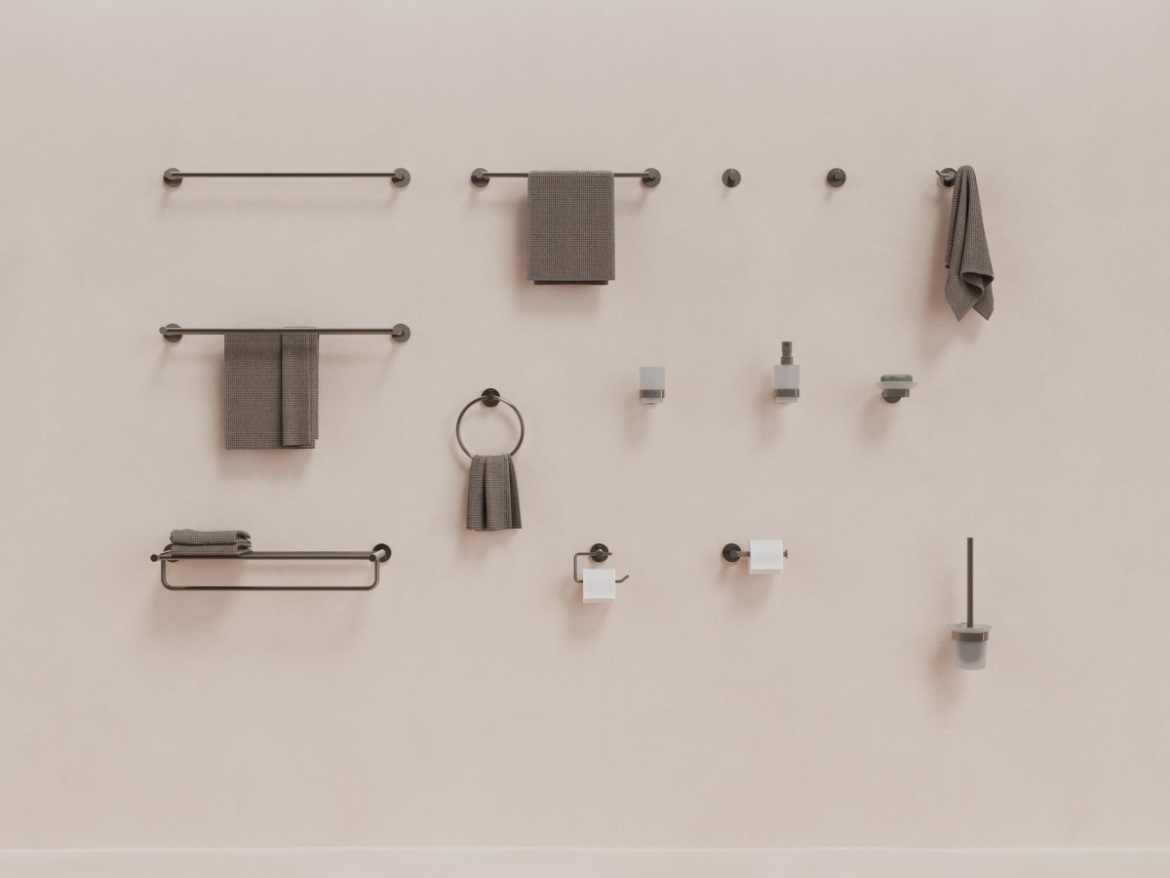 Ravak KN 300.20GB Držák na ručníky, kruhový, grafit kartáčovaný