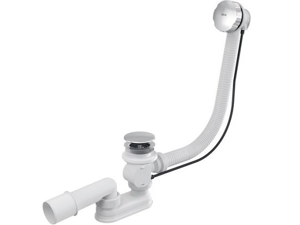 Alcadrain Vanový sifon A55KM, odpad 40/50 mm, s ovládáním,  A55KM-80