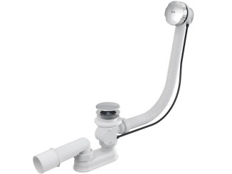 Sanitární instalace –  Alcadrain Vanový sifon A55KM, odpad 40/50 mm, s ovládáním,  A55KM-80