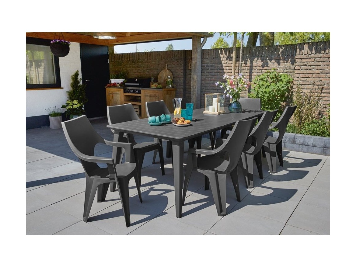 Keter Jídelní stůl  Lima - 235 x 98 x 74 cm - grafitový