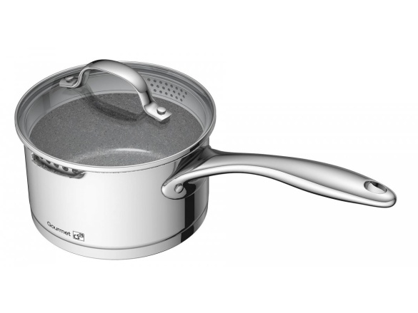 G21 Sada nádobí  Gourmet Miracle s cedníkem, 9 dílů, nerez/greblon