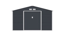 Plechový zahradní domek G21 GAH 1300 - 340 x 382 cm, antracitový