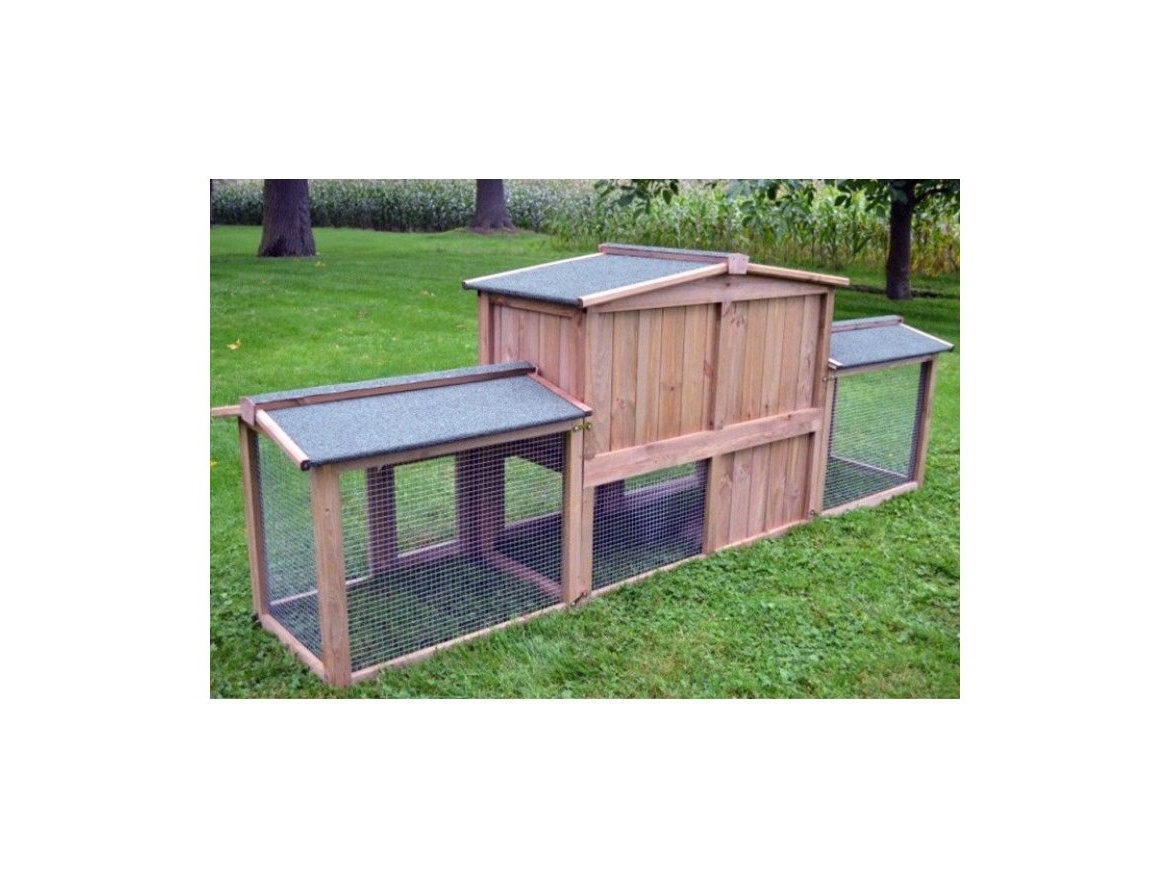 Scobax Dřevěná králíkárna SUŠICE, 2480x520x900 mm