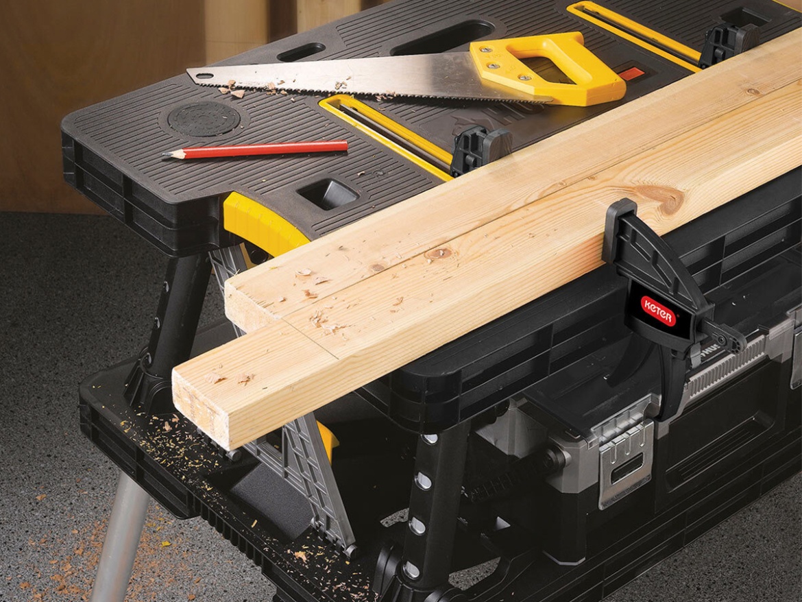 Asztal Keter Stůl  Folding Work Table dílenský, z výstavy