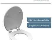 WC sedátka, záchodová prkna Schütte BLACK STONE | MDF HG, Soft Close