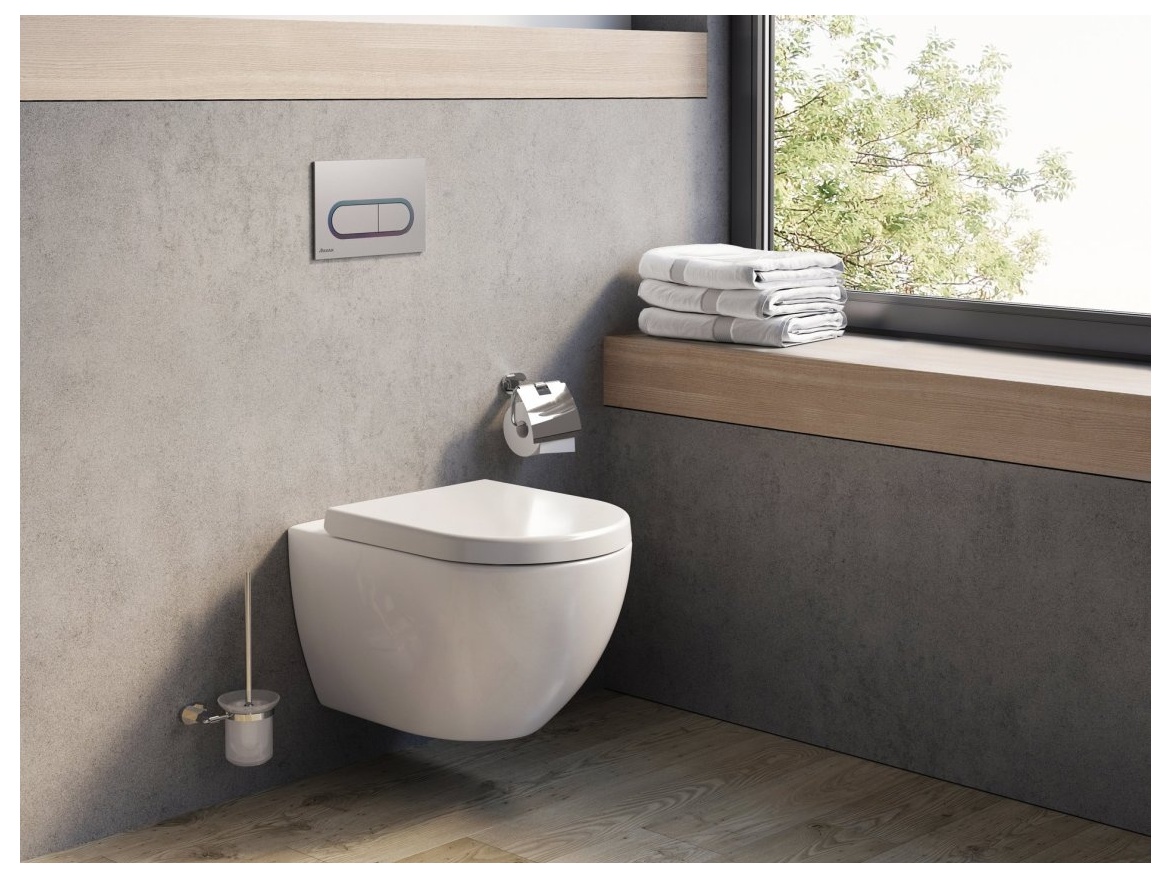 Ravak WC Uni Chrome RimOff, závěsný, bílá