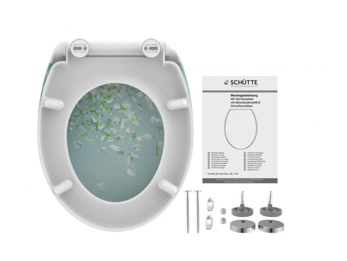WC sedátka, záchodová prkna Schütte FLOWER IN THE WIND| Duroplast, Soft Close