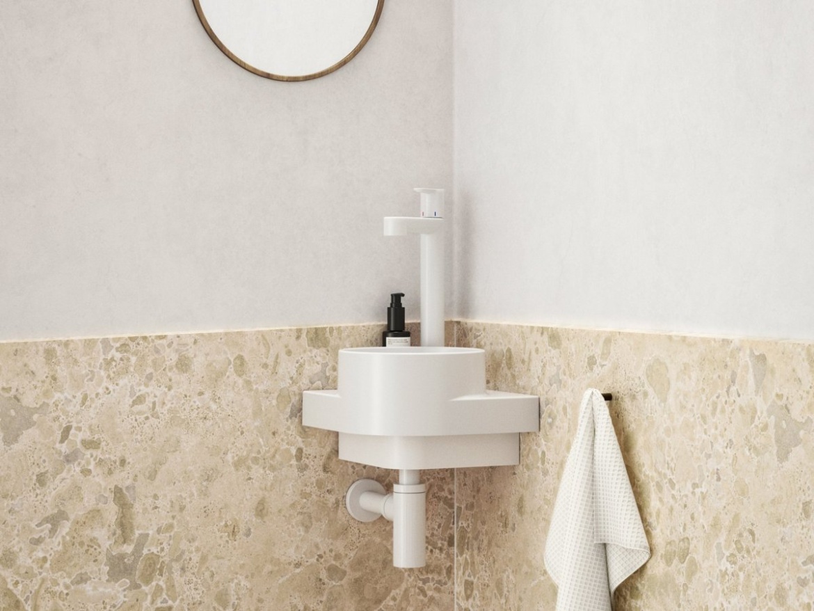 Ravak Umývátko Yard 28 C, s otvorem pro baterii, bez přepadu, Alabaster Pink