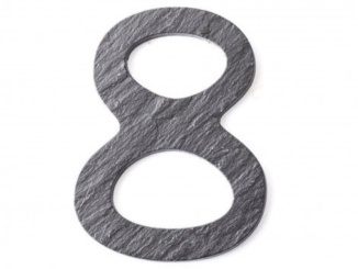 Házszámok –  Nalepovací domovní číslo 8 břidlice