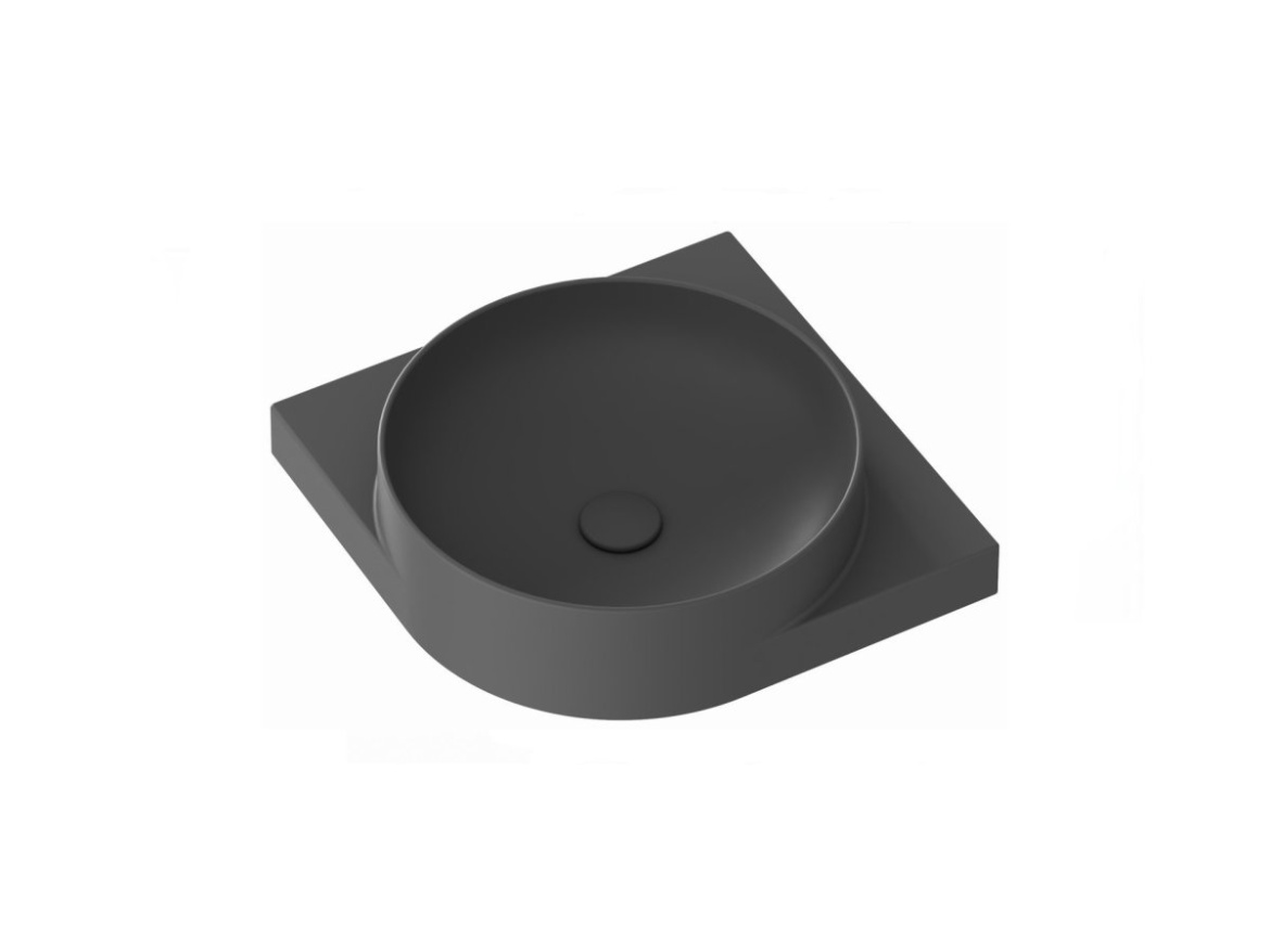 Ravak Umývadlo Yard 45 C, bez otvoru pre batériu, bez prepadu, biela matná