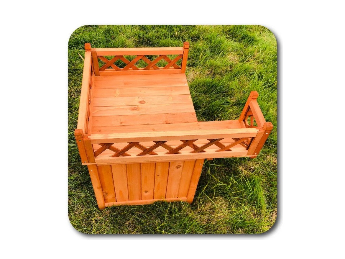 Scobax Villa ROSE | Dřevěný domeček pro mazlíčky - 72 x 58 x 64.5 cm