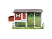 Kurník Scobax Dřevěný kurník MILÁNO RED MAXI, 2200x740x1200 mm