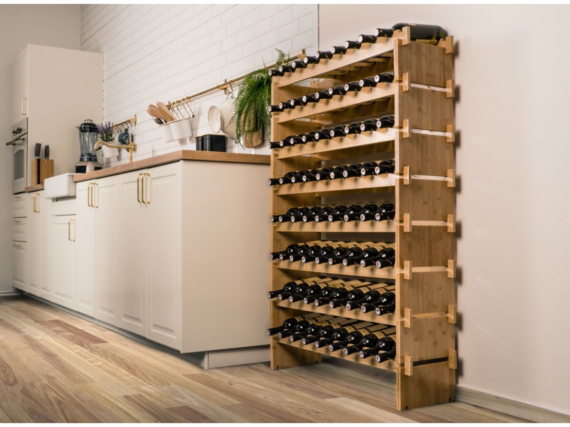 G21 Regál na víno  na 72 lahví, bambusový
