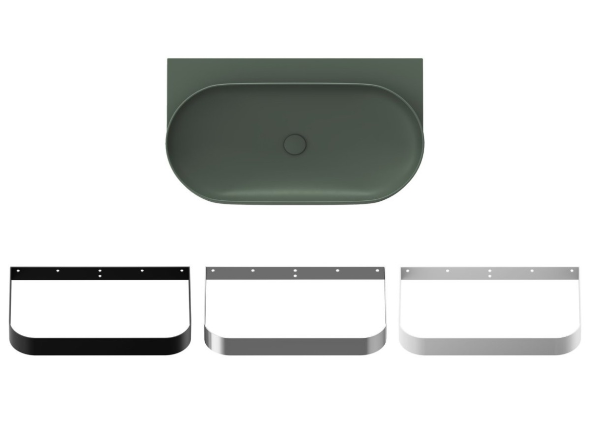 Ravak Umyvadlo Yard 80, bez otvoru pro baterii, bez přepadu, Alabaster Pink