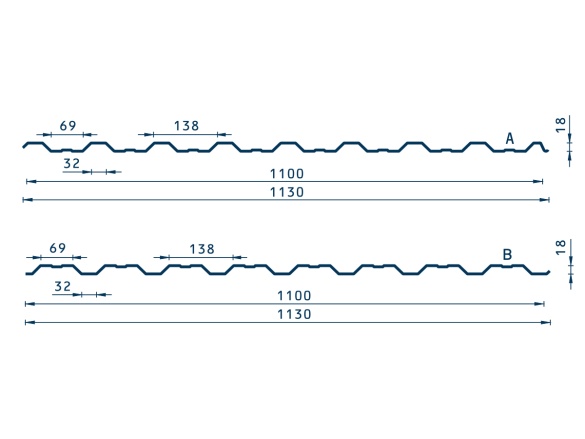 Trapézový plech Budmat TRB-18