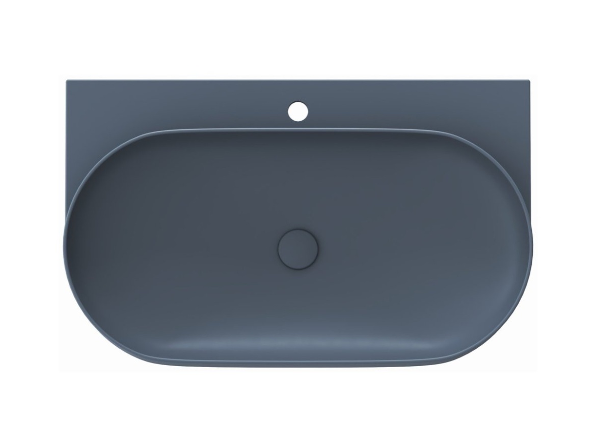Ravak Umyvadlo Yard 80, s otvorem pro baterii, bez přepadu, antracit