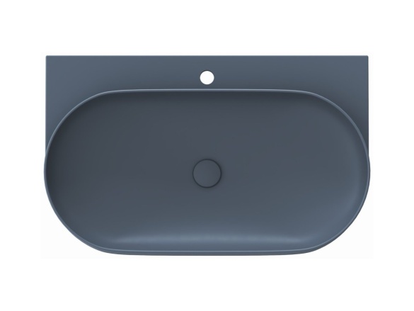 Ravak Umývadlo Yard 80, s otvorom pre batériu, bez prepadu, čierna matná