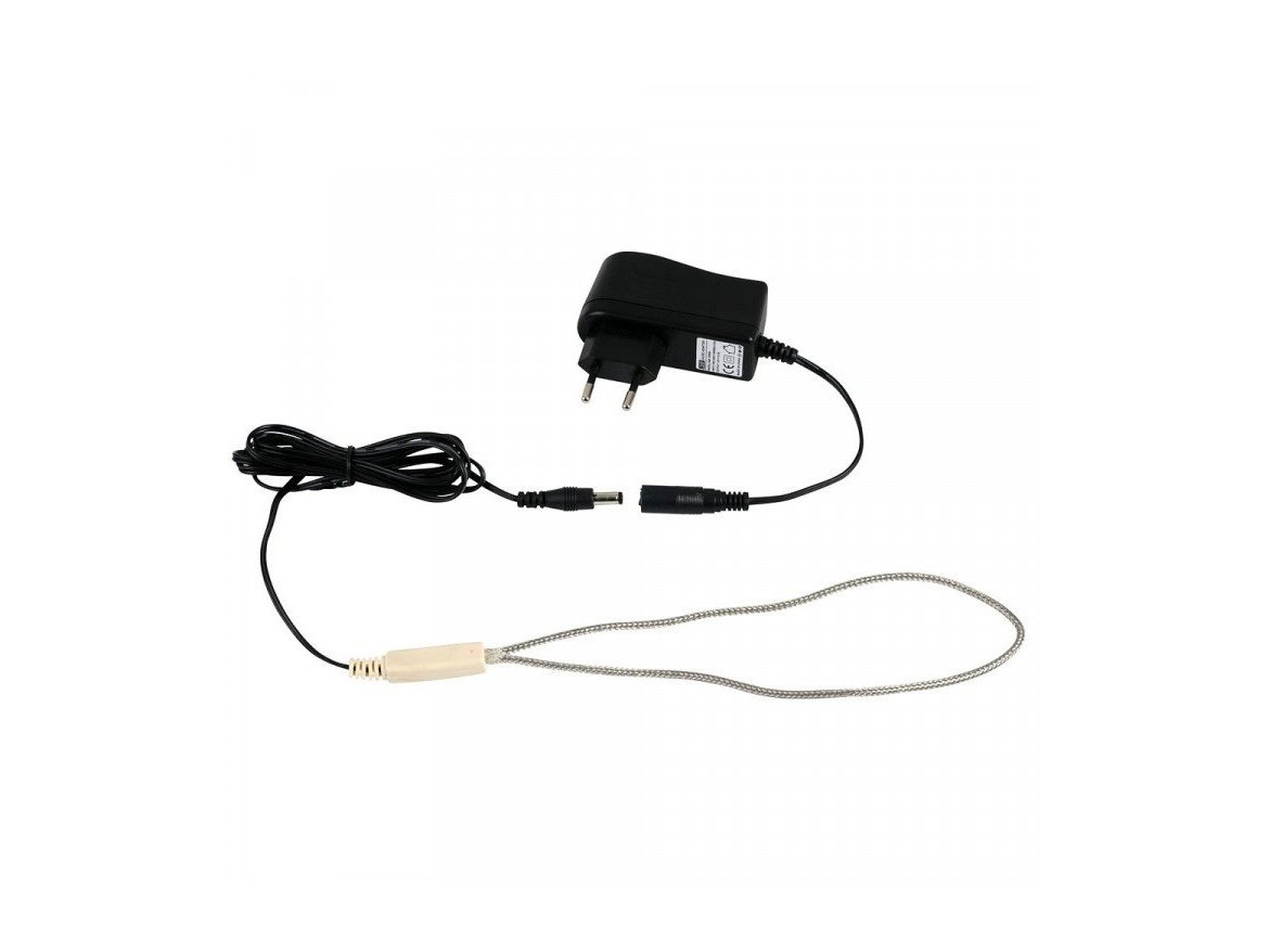Scobax Vyhřívací topný kabel 12 V / 12W s adaptérem, nerezové opletení