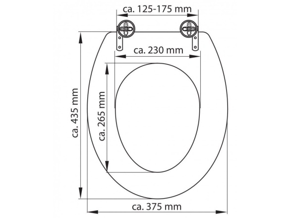 WC sedátka, záchodová prkna Schütte GREY STEEL | MDF, bez Soft Close