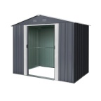 Zahradní domek kovový 2,4 x 1,7 m se sedlovou střechou Antracit Riwall PRO RMSA 6x8 Anthracite