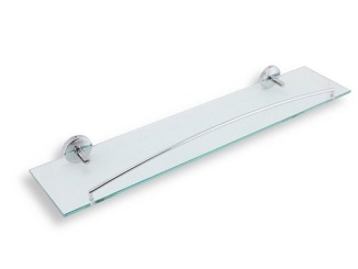 Doplňky –  Novaservis Polička Metalia 11 se zábradlím, sklo/chrom, , 0153,0