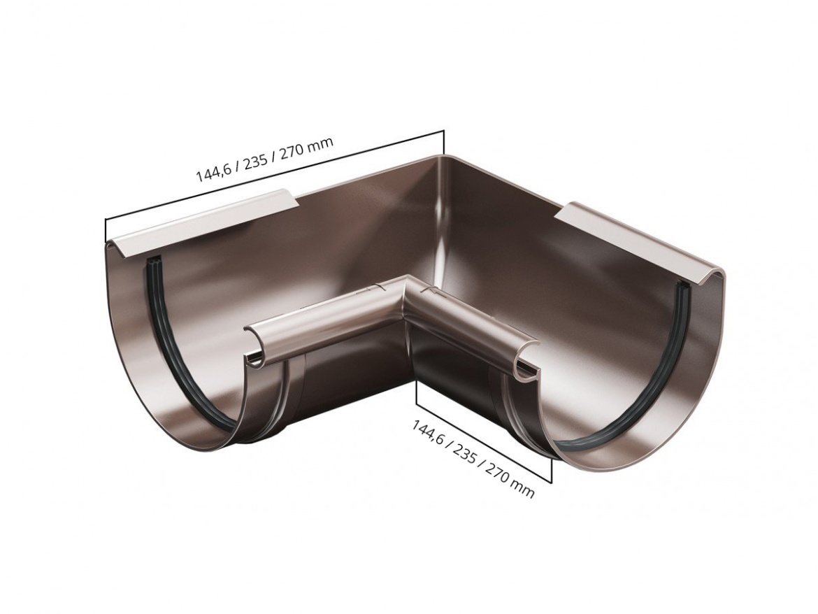 Roh žľabový vnútorný Gutta Aqua