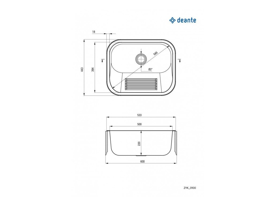 Kuchyňské dřezy Deante Nerez 533