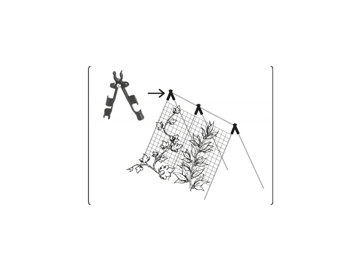 Bradas Štítová spojka pro tyčky k rostlinám 16mm - 3ks