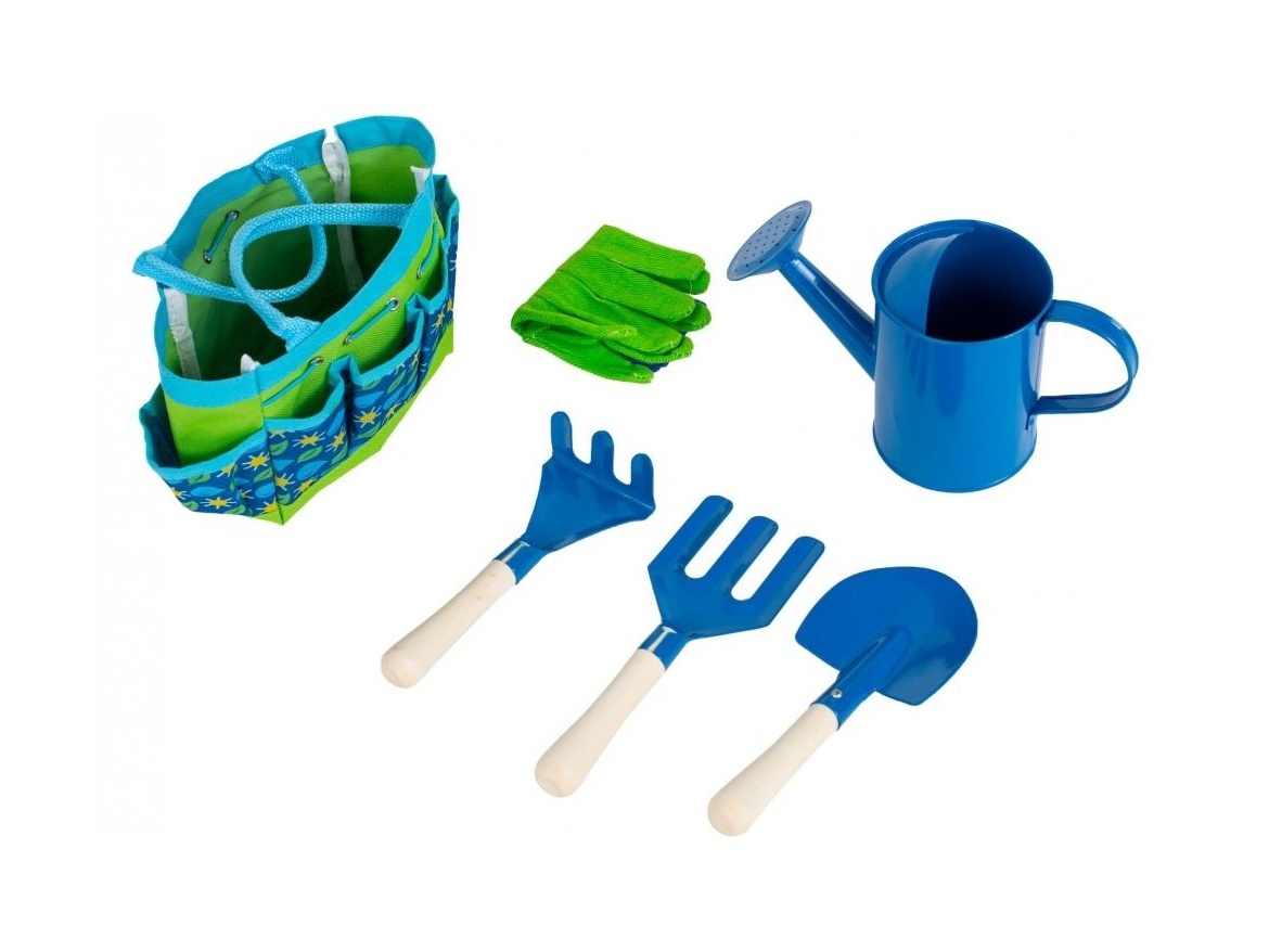 Floraland Sada dětského nářadí s konvičkou BLUE GR0139