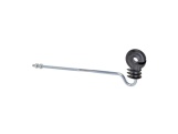 Scobax Kruhový izolátor pro předsazené ohrady se zahnutou podpěrou, délka 22 cm, závit M6 - 10 ks