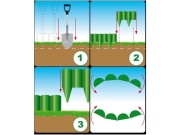 Bradas Okrasná zahradní palisáda - obrubník / plůtek PALGARDEN Bradas 2,5 m hnědý