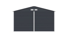 Plechový záhradný domček G21 GAH 1300 - 340 x 382 cm, antracitový
