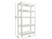 Garden Line Kovový úložný regál černý GardenLine - 5 polic 180 x 90 x 40 cm max 175 kg na polici