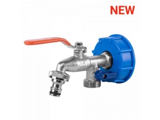 Pestovanie –  Bradas Redukce IBC nádrže se zahradním kohoutem a dvěma 3/4" výstupy