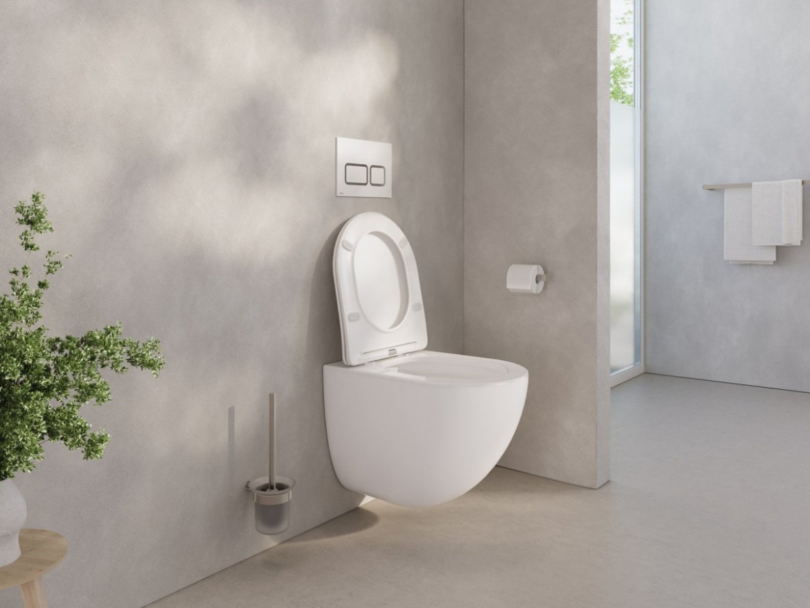 Ravak WC Chrome AquaSpin set, závěsný, bílá